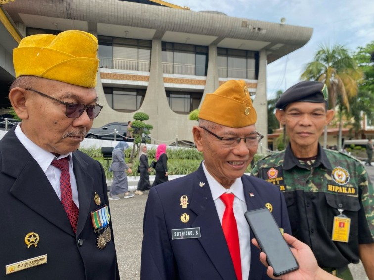 Veteran asal Provinsi Riau, Sutrisno (foto/Yuni)